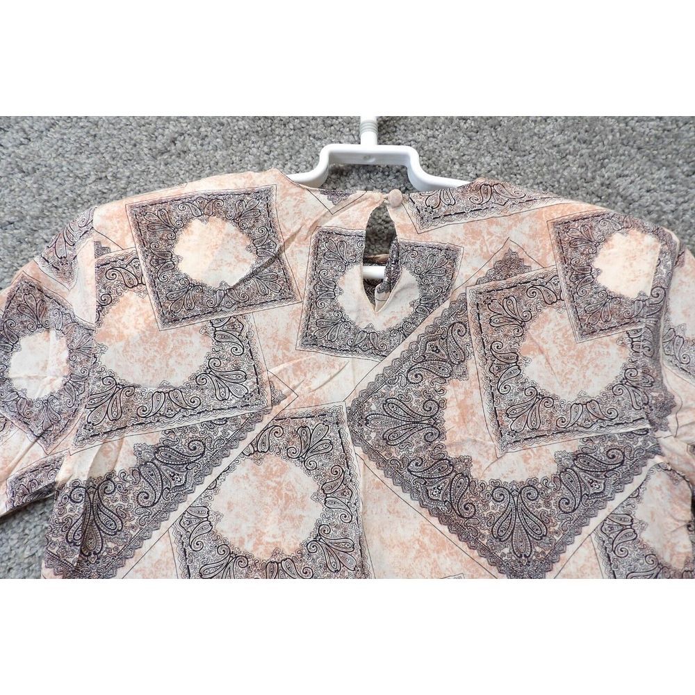 Vtg CAPPAGALLO Womens 100% Silk PINK Blouse Size S 90's Y2K Office Top NOS - Picture 6 of 10